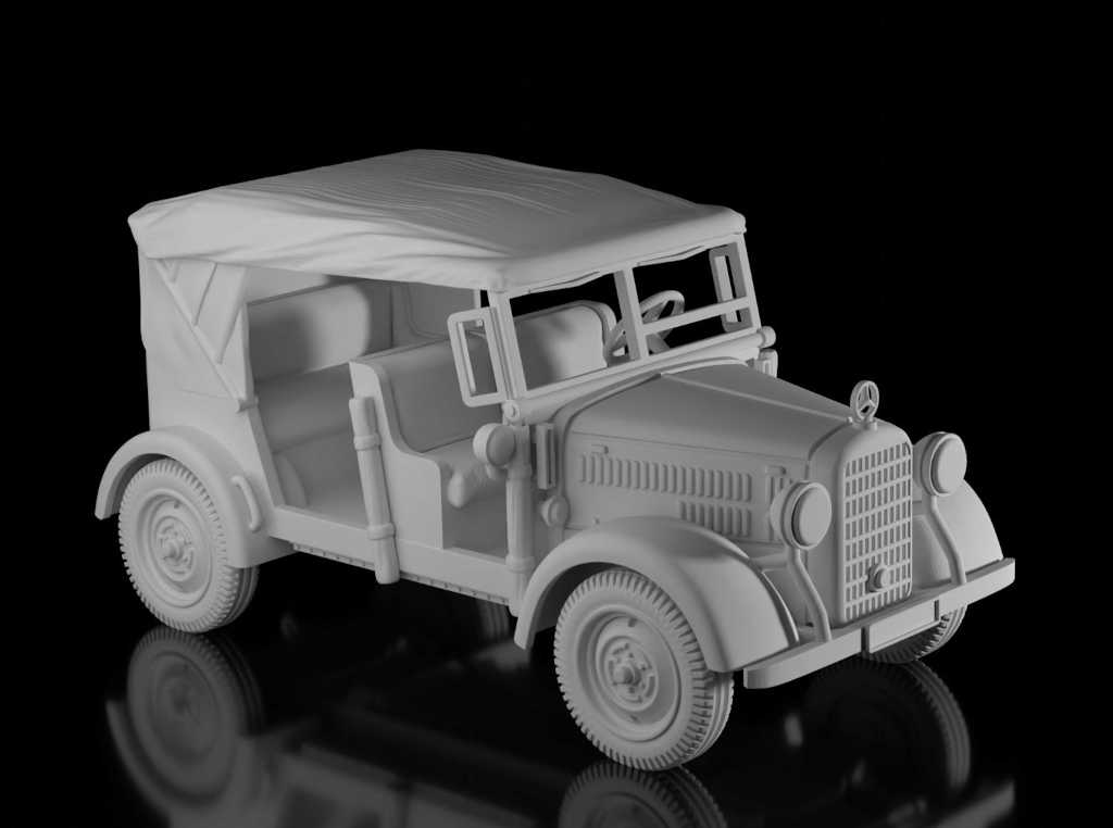 Mercedes G5 W152 - Covered (Wargame3d). Painted Resin Model