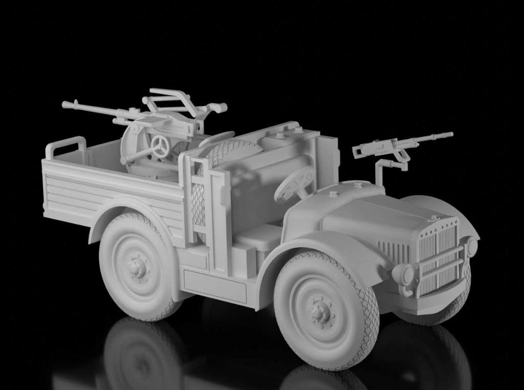Fiat SPA AS.37 - 20mm Breda (TigerAce1945). Painted Resin Model