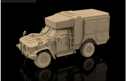 American Post War JLTV Ambulance. UNPainted Resin Model