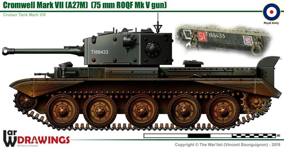 WW2 British A27 Cromwell. Painted Resin Model