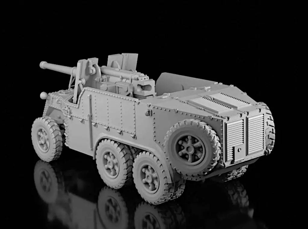 WW2 Italian Semovente Ruotato da 90/53 Breda 501. UNPainted Resin Model