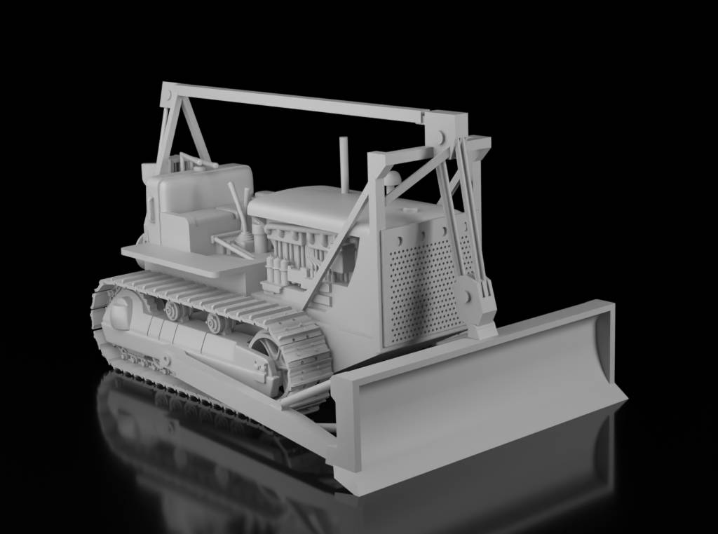 American WW2 Caterpillar D-8 Bulldozer unpainted resin model