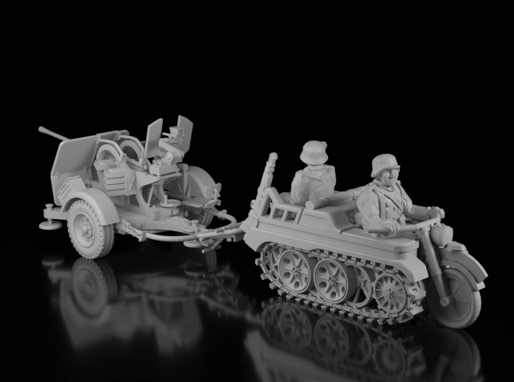 Kettenkrad with 20mm Flak 36