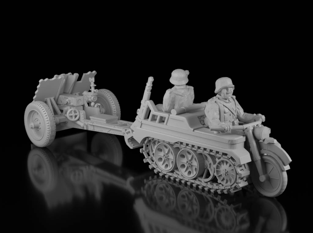 Kettenkrad with 7.5 cm leIG 18