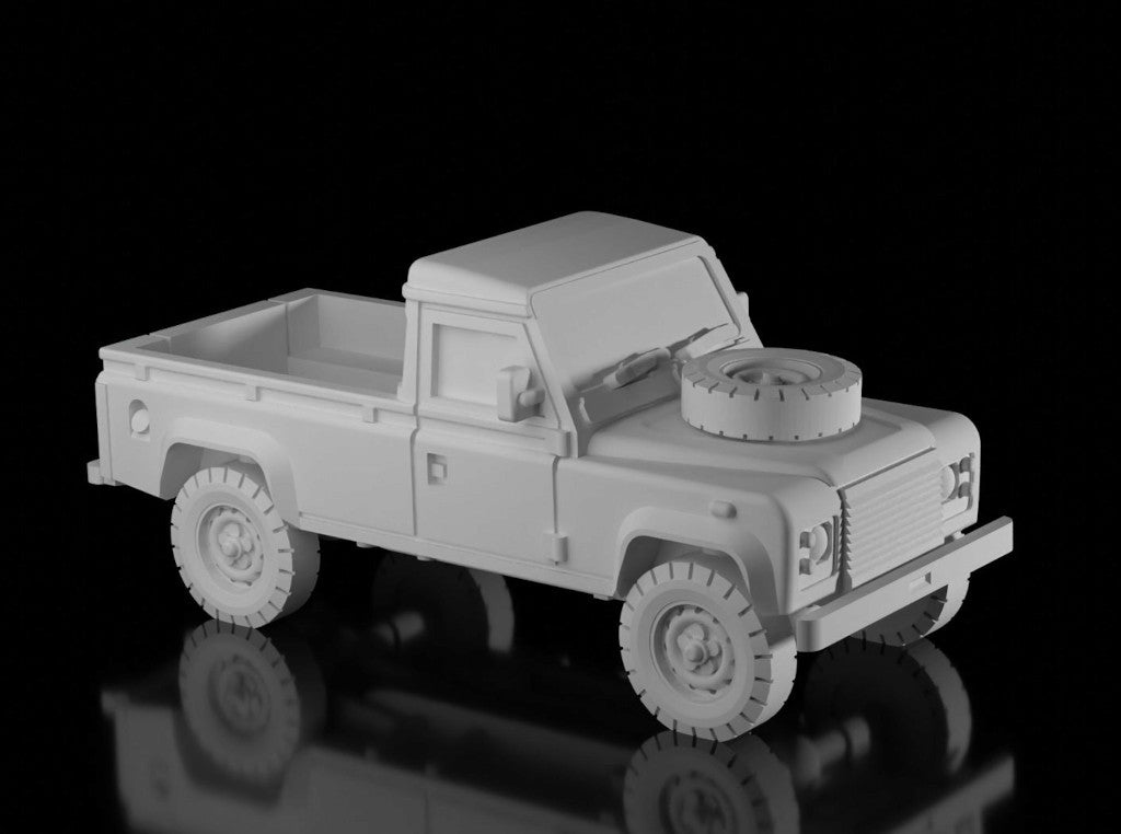 Land Rover 110 Pickup Open (Bergman). Painted Resin Model
