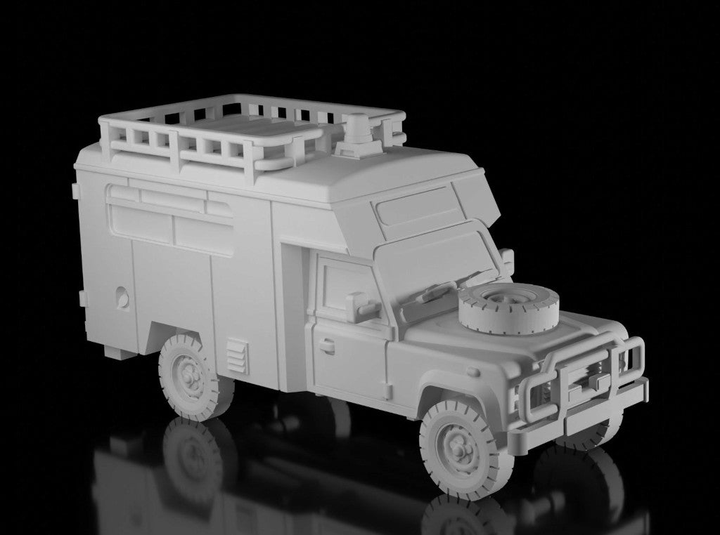 Land Rover 127 Ambulance (Bergman). Painted Resin Model