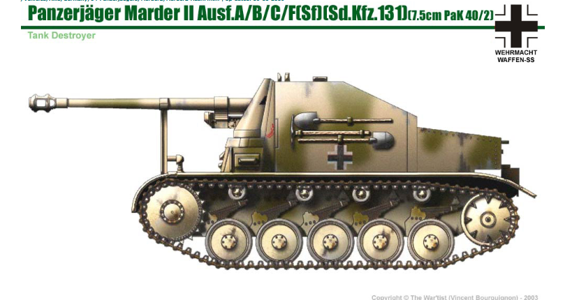 WW2 German Marder II. Painted Resin Model