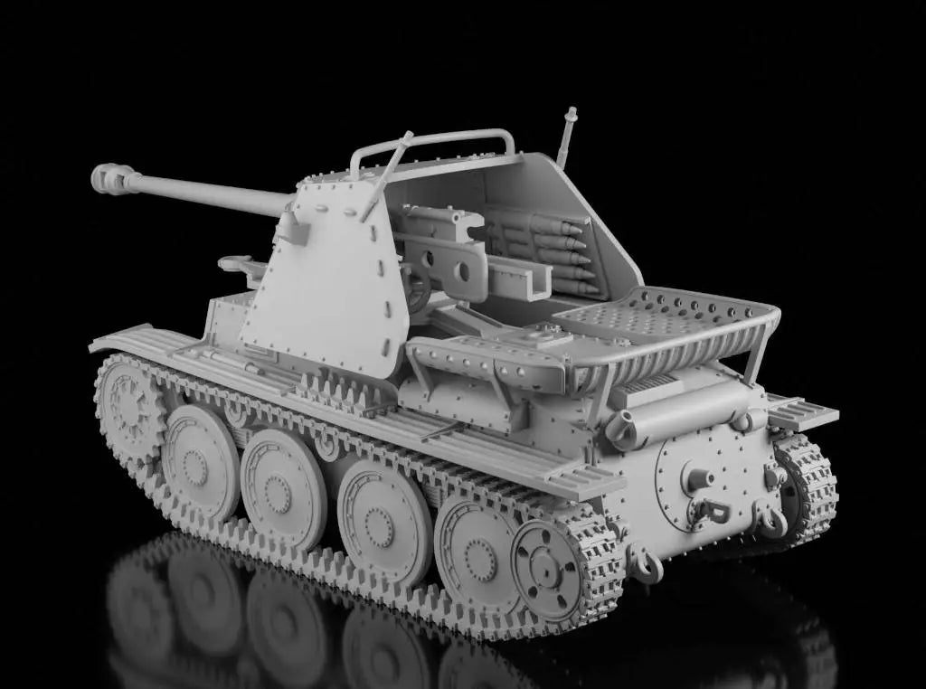 WW2 German Marder III Ausf H Sd.Kfz.138 . Painted Resin Model