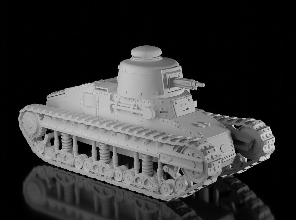 Otsu Gata Sensha 6.5mm MG (TigerAce1945). Painted Resin Model