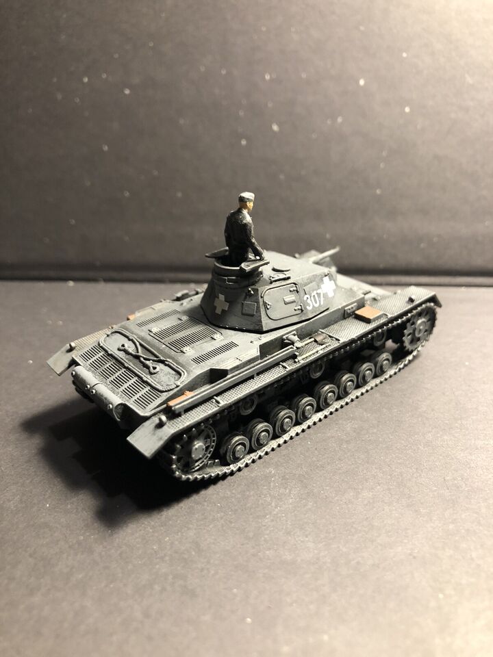 WW2 German Panzer III Ausf C. Sd.Kfz.141. Painted Resin Model