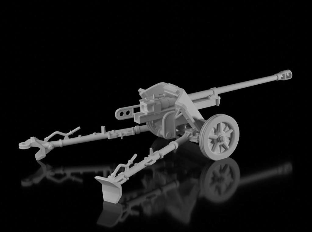 5cm Pak 38 - Firing Position. Painted Resin Model
