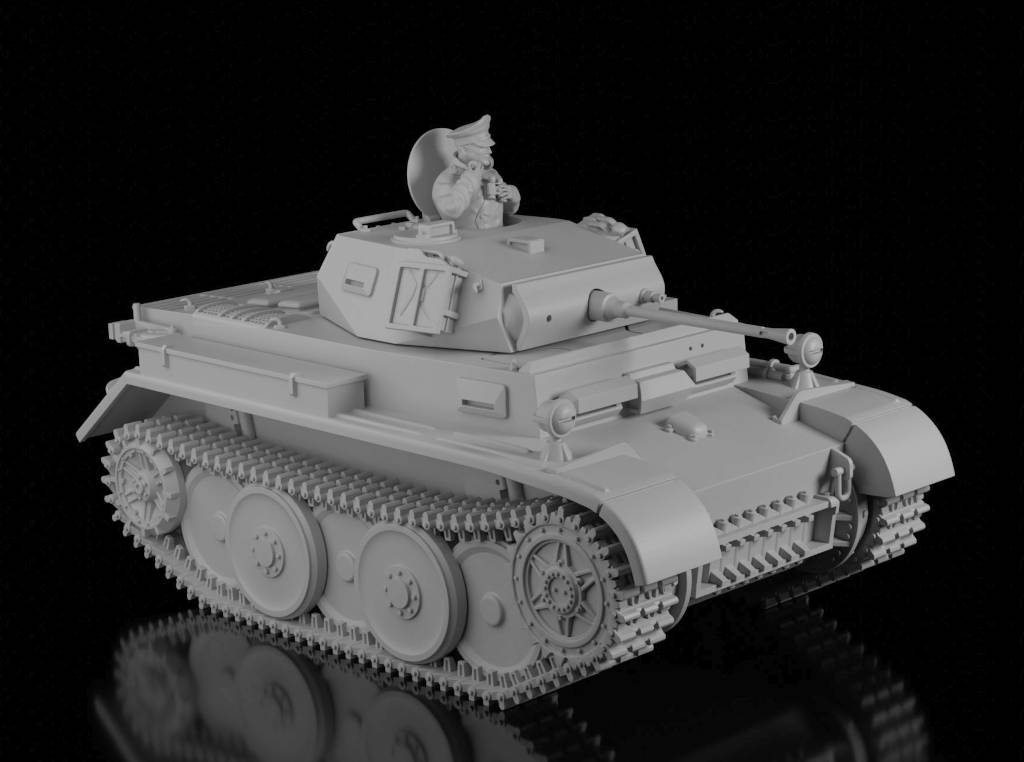 Panzer II Luchs - Open Hatch (Wargame3d)