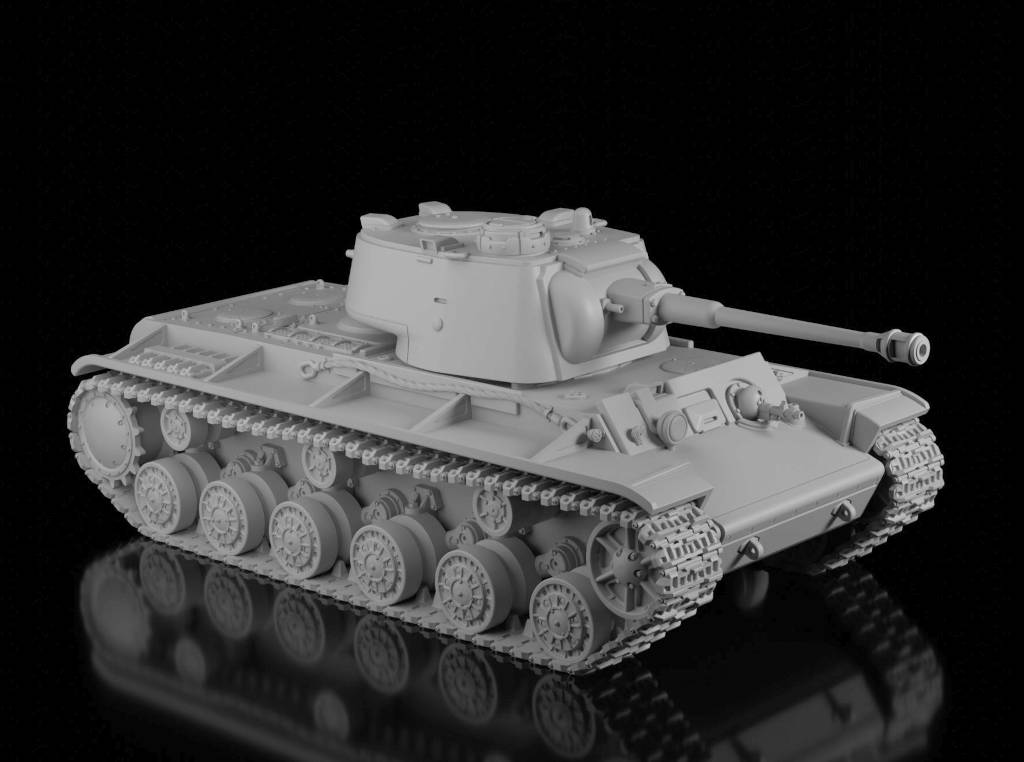 KV-1B 756(r) 7.5cm KwK 40 (Wargame3d). Painted Resin Model