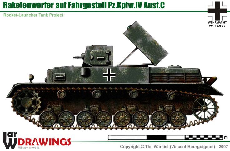 WW2 German Panzer IV Raketenwerfer Fahrgestell. Painted Resin model