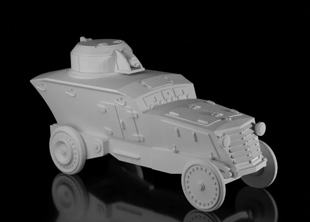 WW1 German Romfell Armoured Car. UNPainted Resin Model