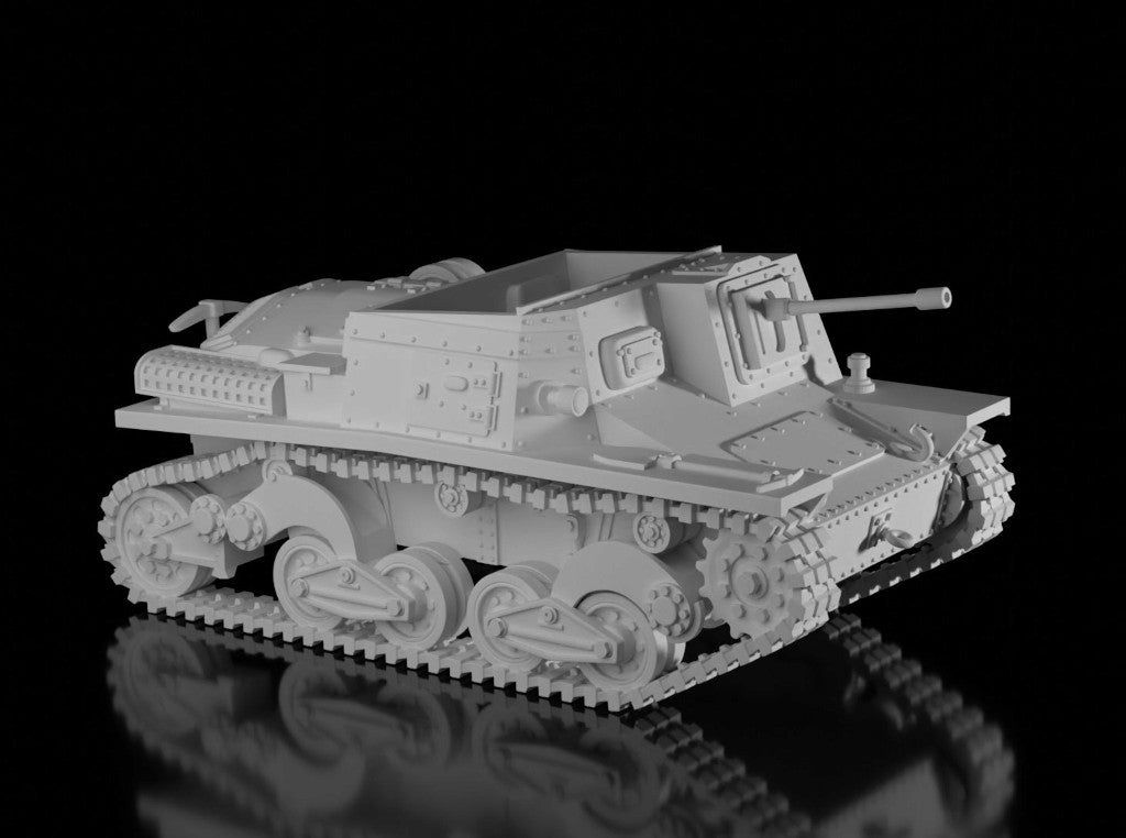 Semovente L40 DA 47/32. Painted Resin Model
