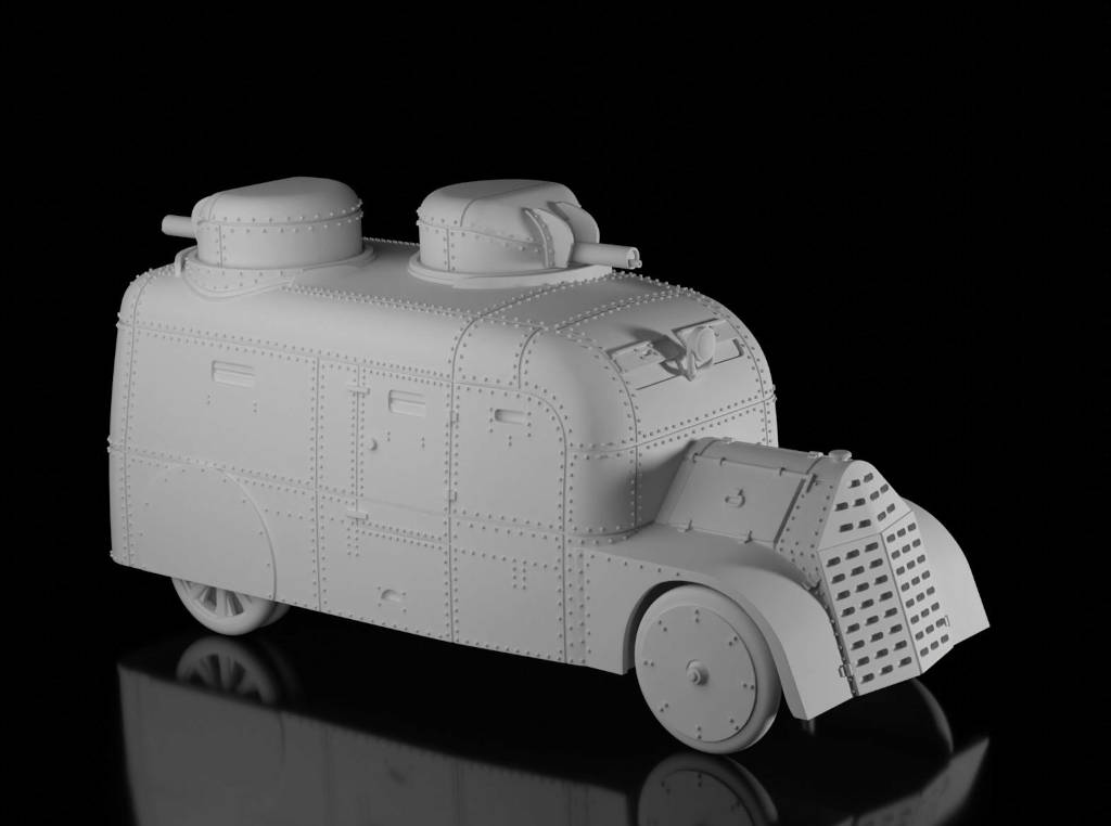 Skoda-Fiat Torino (Wargame3d). Painted Resin Model