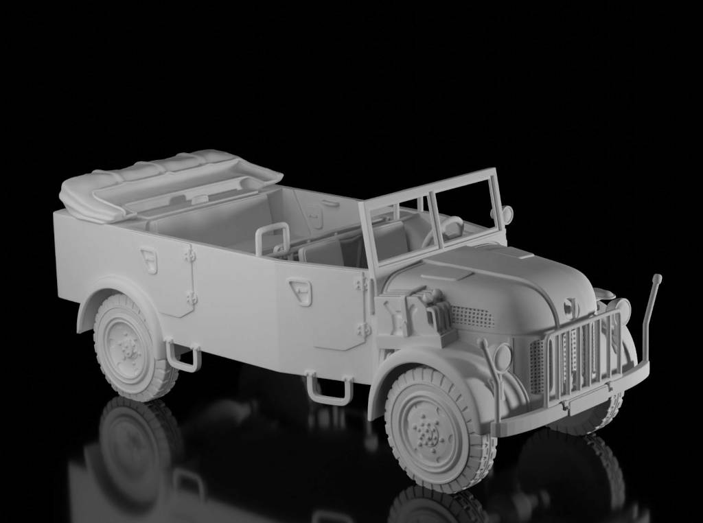 Steyr 1500A - Open (Wargame3d). Painted Resin Model