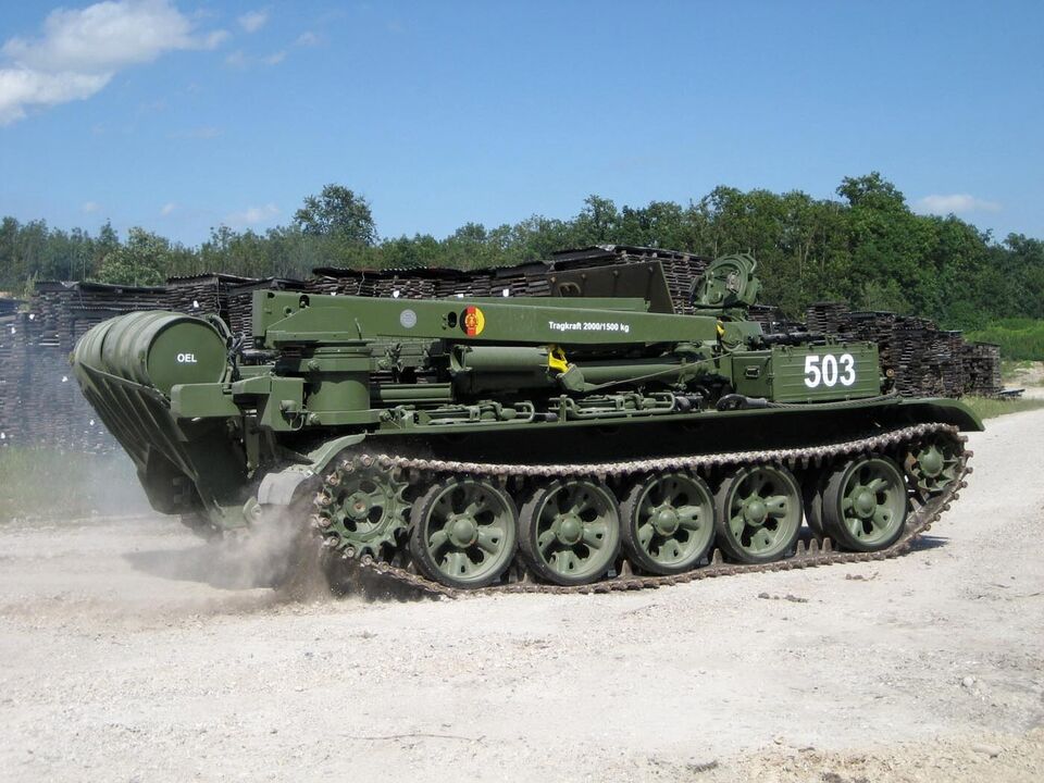 Russian T-55 TK ARV. Painted Resin Model