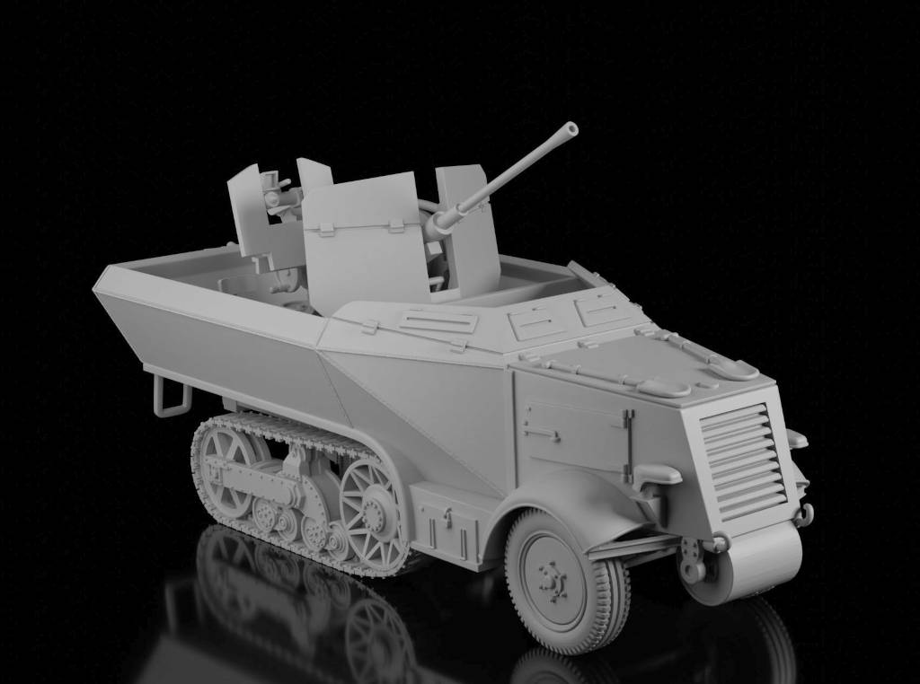 U304(f) Flak 36 (Wargame3d). Painted Resin Model