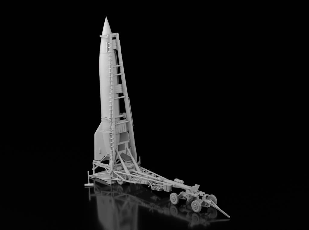 V2 Rocket with Meillerwagen Trailer & Launch Platform