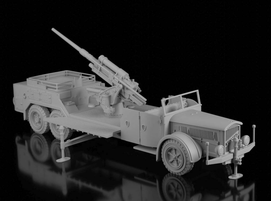 Vomag 9t with 8.8cm Flak (Wargame3d). Painted Resin Model