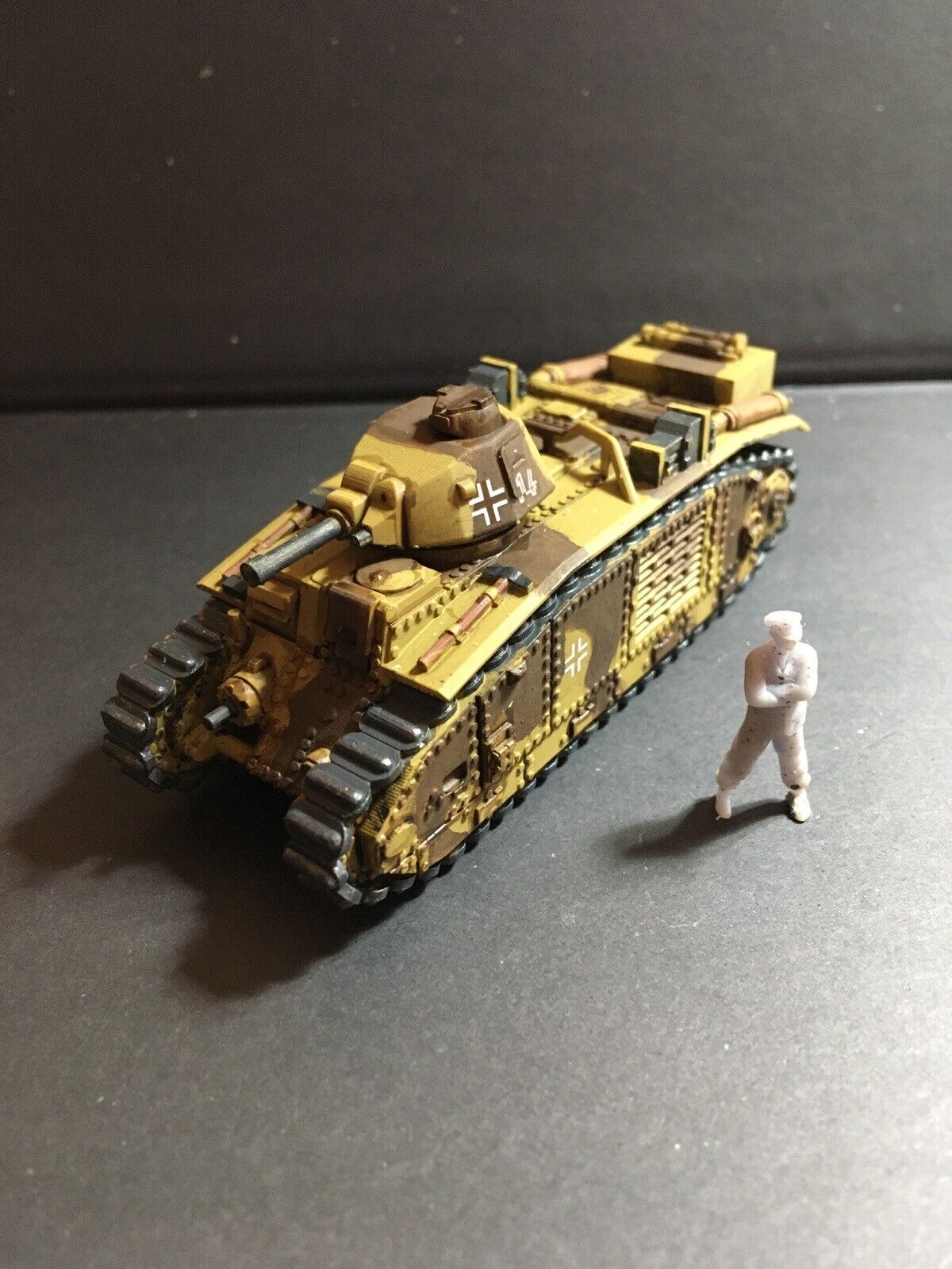 WW2 German Flammpanzer B-2(f). Painted Resin Model