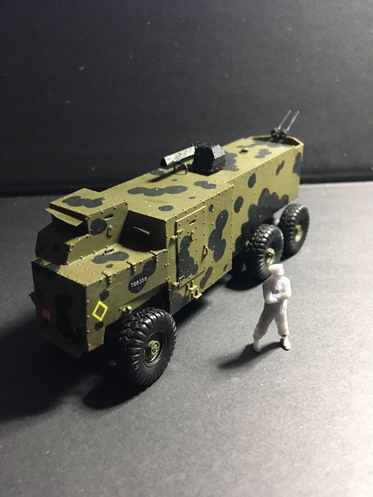 WW2 British Cockatrice Armoured Flamethrower. Painted Resin Model