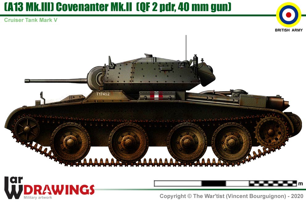 WW2 British A13 Cruiser Mk.V Covenanter. Painted Resin Model