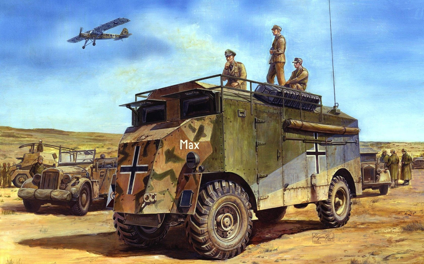 WW2 German AEC Dorchester - Rommels Command Vehicle "MAX". Painted Resin Model