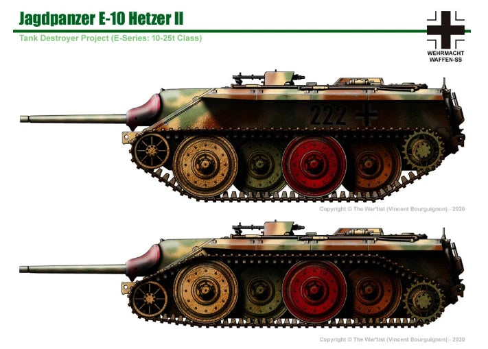 WW2 German E-10 Hetzer II. Painted Resin Model