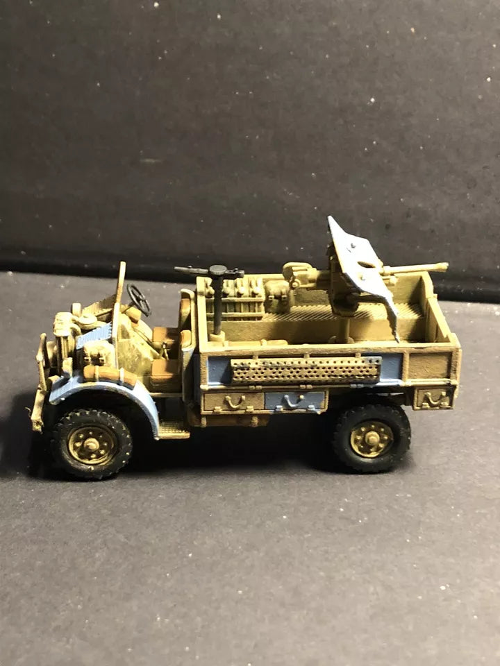 WW2 British Ford F30 LRDG With 37MM Bofors. Painted Resin Model