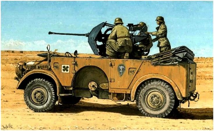 WW2 German Horch 108 2cm Flak 38. Painted Resin Model