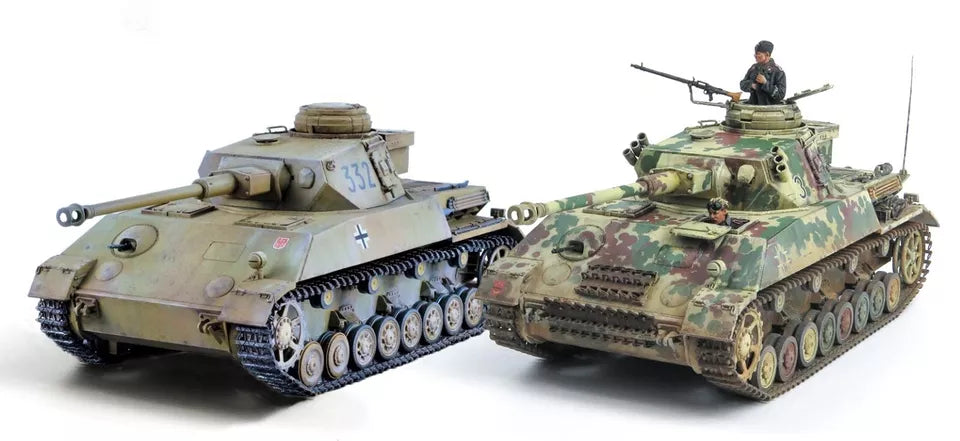 WW2 German Panzer IV H Krupp-Entwurf W1466. Painted Resin Model