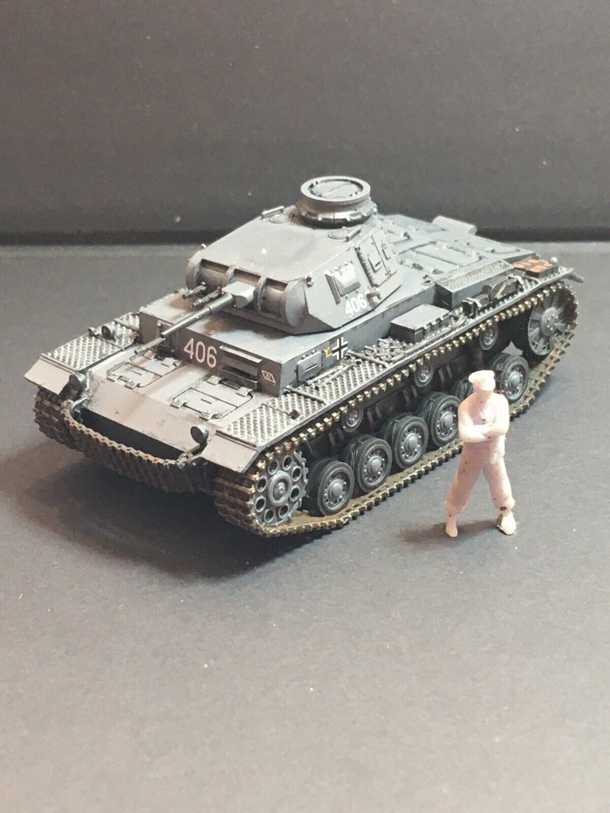 WW2 German Panzer III Ausf E. Sd.Kfz.141. Painted Resin Model