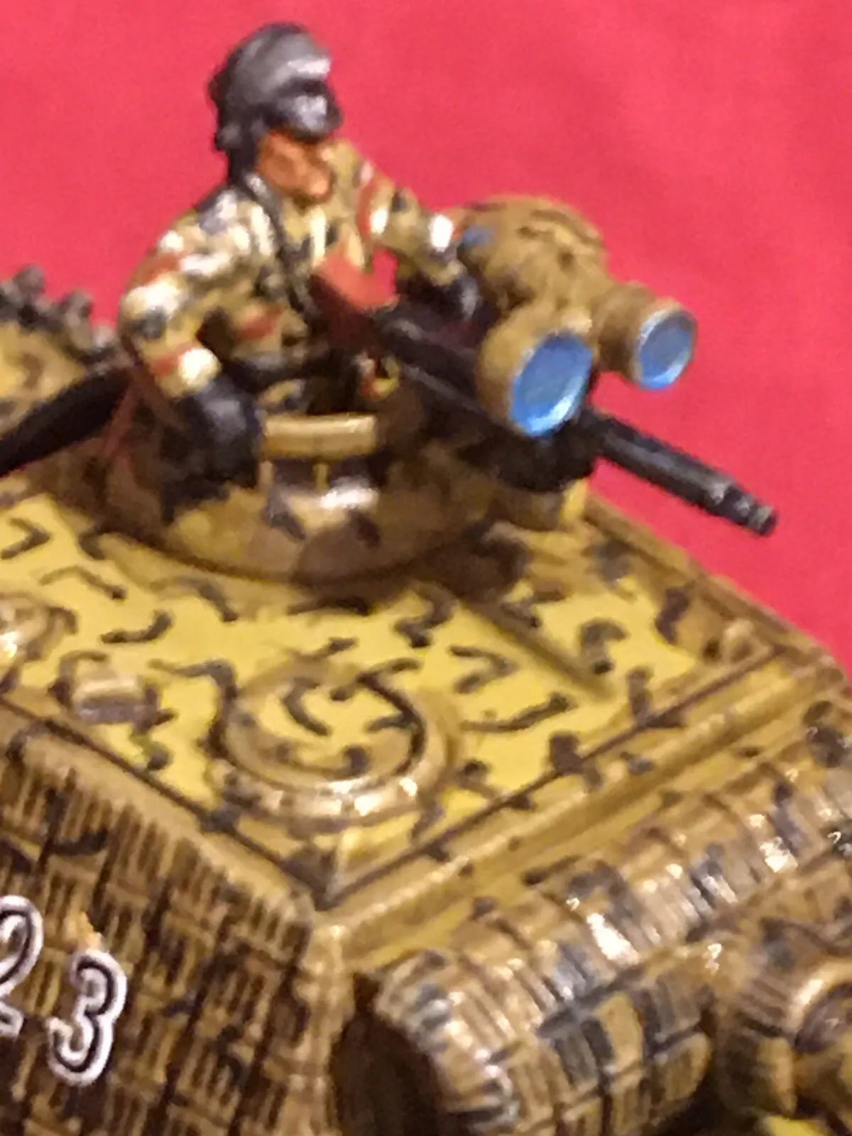 WW2 German Panther Ausf G with Night Vision MG. Painted Resin Model
