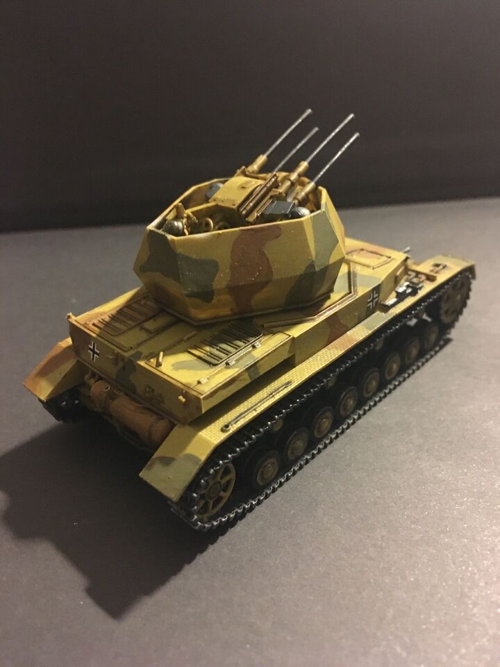 WW2 German Flackpanzer IV (2cm Flakvierling 38) Wirbelwind. Painted Resin Model