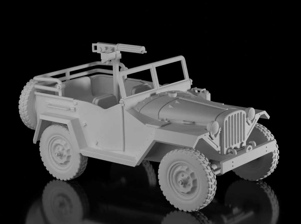 Gaz 67 with MG (Wargame3d). Painted Resin Model