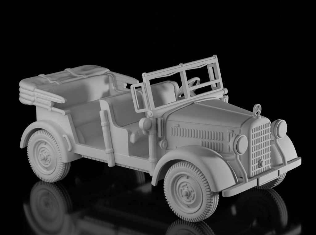 Mercedes G5 W152 - Open (Wargame3d). Painted Resin Model