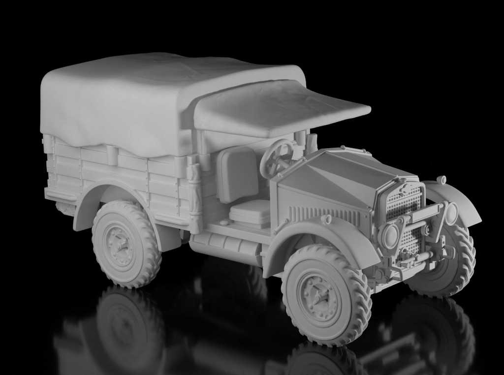 Morris CS8 15cwt Mk.1 - Closed Roof (Wargame3d). Painted Resin Model
