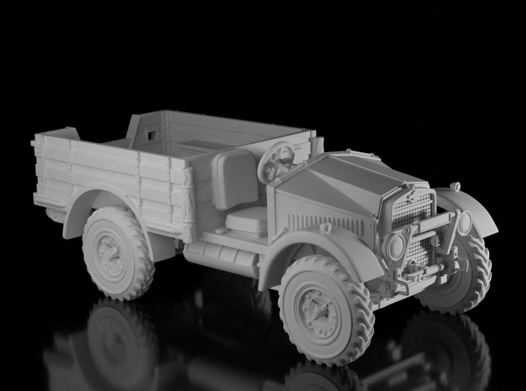 Morris CS8 15cwt Mk.1 - Open (Wargame3d). Painted Resin Model