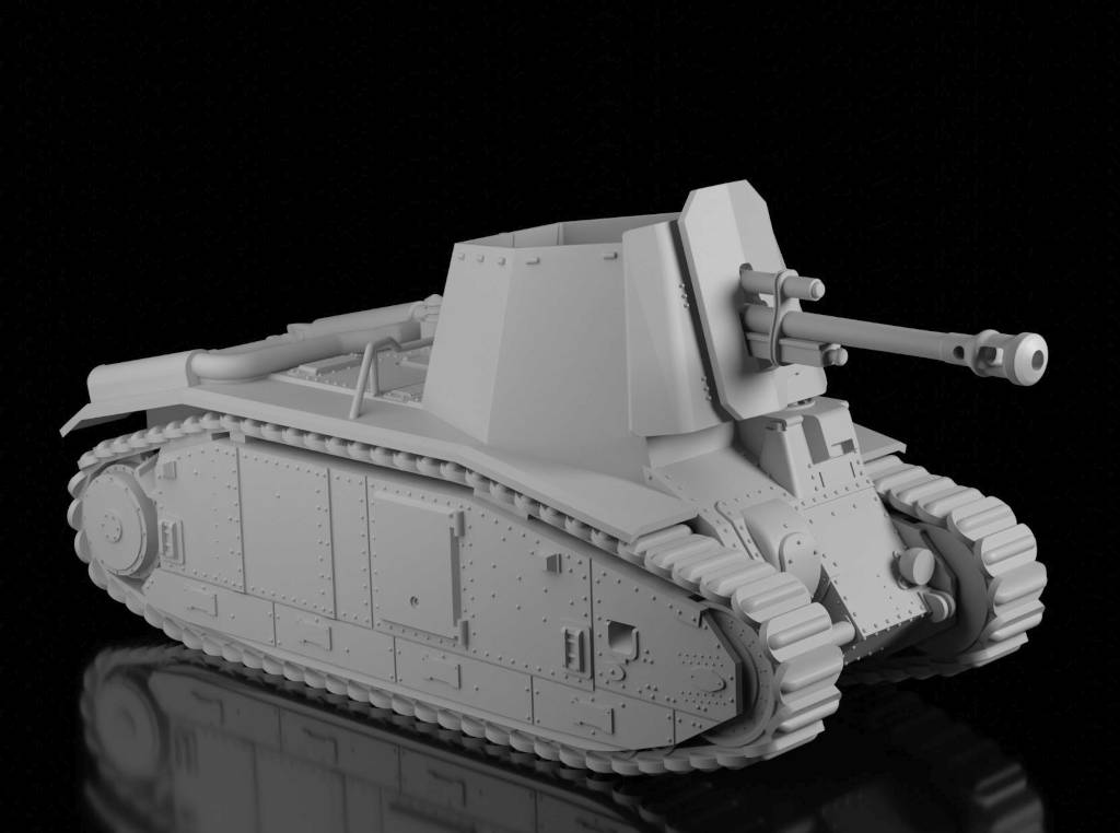 10.5cm leFH.18 Geschutzwagen B2(f) (Wargame3d). Painted Resin Model