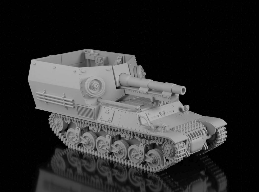 Lorraine Schlepper 15cm sFH 13/1 (Wargame3d). Painted Resin Model
