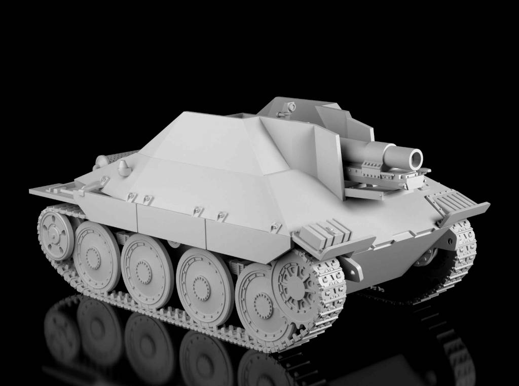 15cm sIG 33/2 (sf) Auf Jagdpanzer 38(t) (Wargame3d). Painted Resin Model