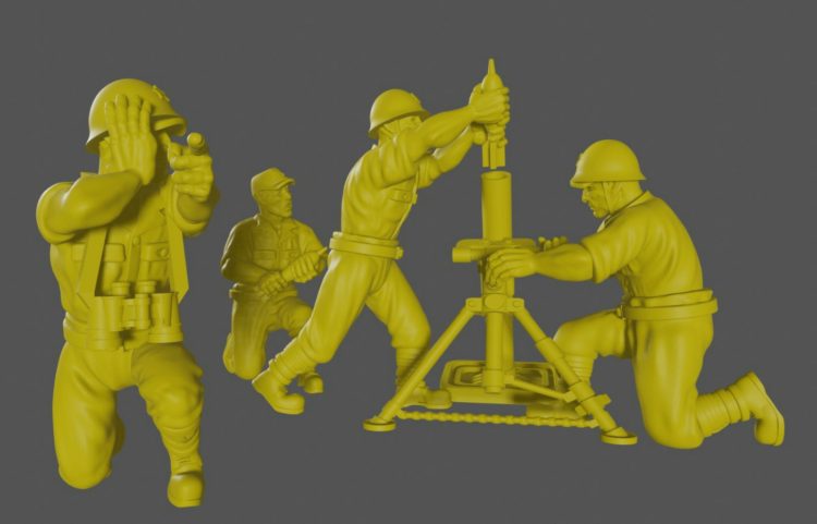 Japanese 81mm Mortar & Crew