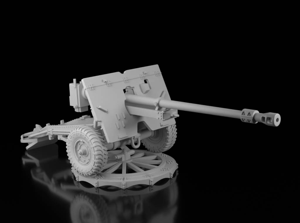 British WW2 17/25 Pounder “Pheasant” A/T Gun unpainted resin model
