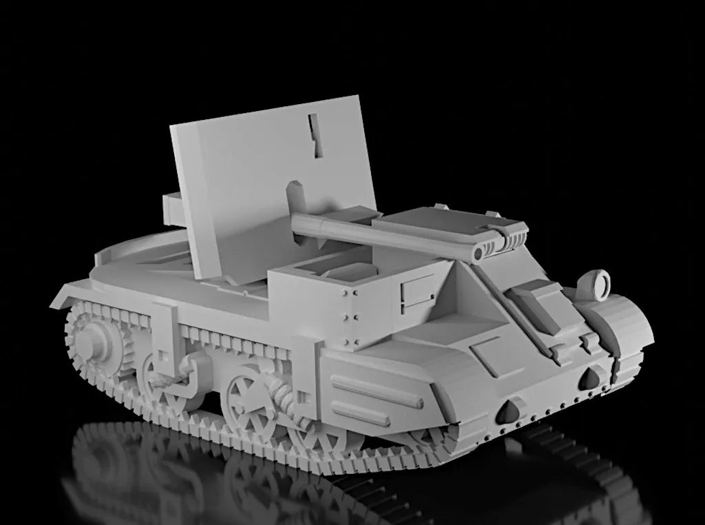 WW2 Australian 2 POUNDER ATG Carrier. Unpainted Resin Model