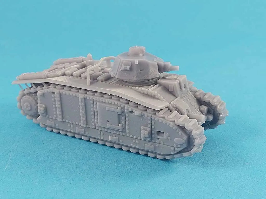 WW2 French Char B1 Heavy Tank. UnPainted Resin Model