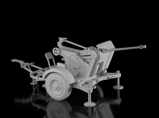 WW2 German 20mm Flak 30 Gun. Unpainted Resin Model