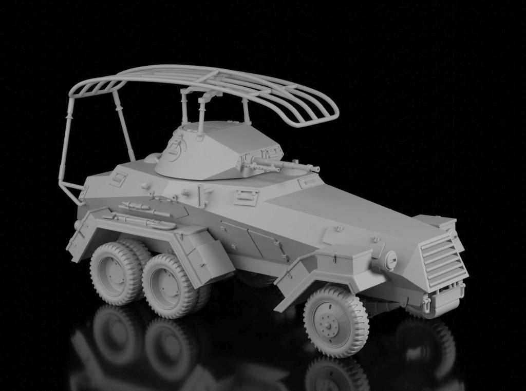 SdKfz 232 6-Rad FuG (Wargame3d). Painted Resin Model